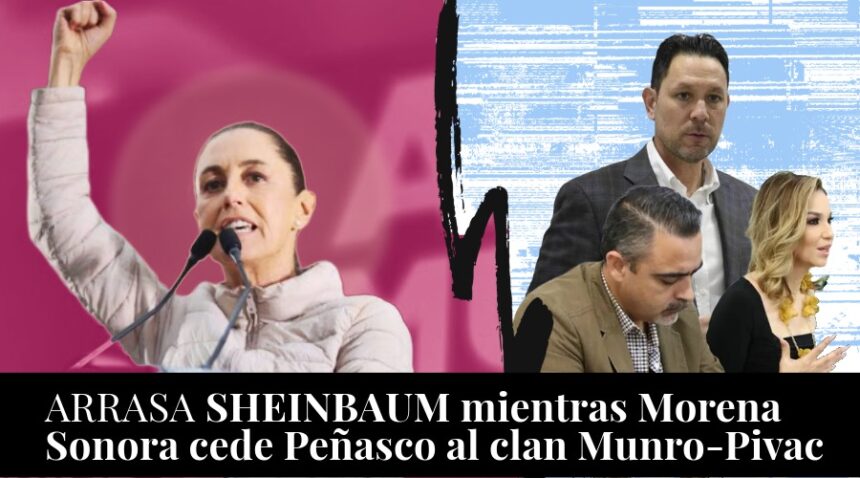 Sheinbaum arrasa, mientras Morena Sonora cede Peñasco al clan Munro-Pivac